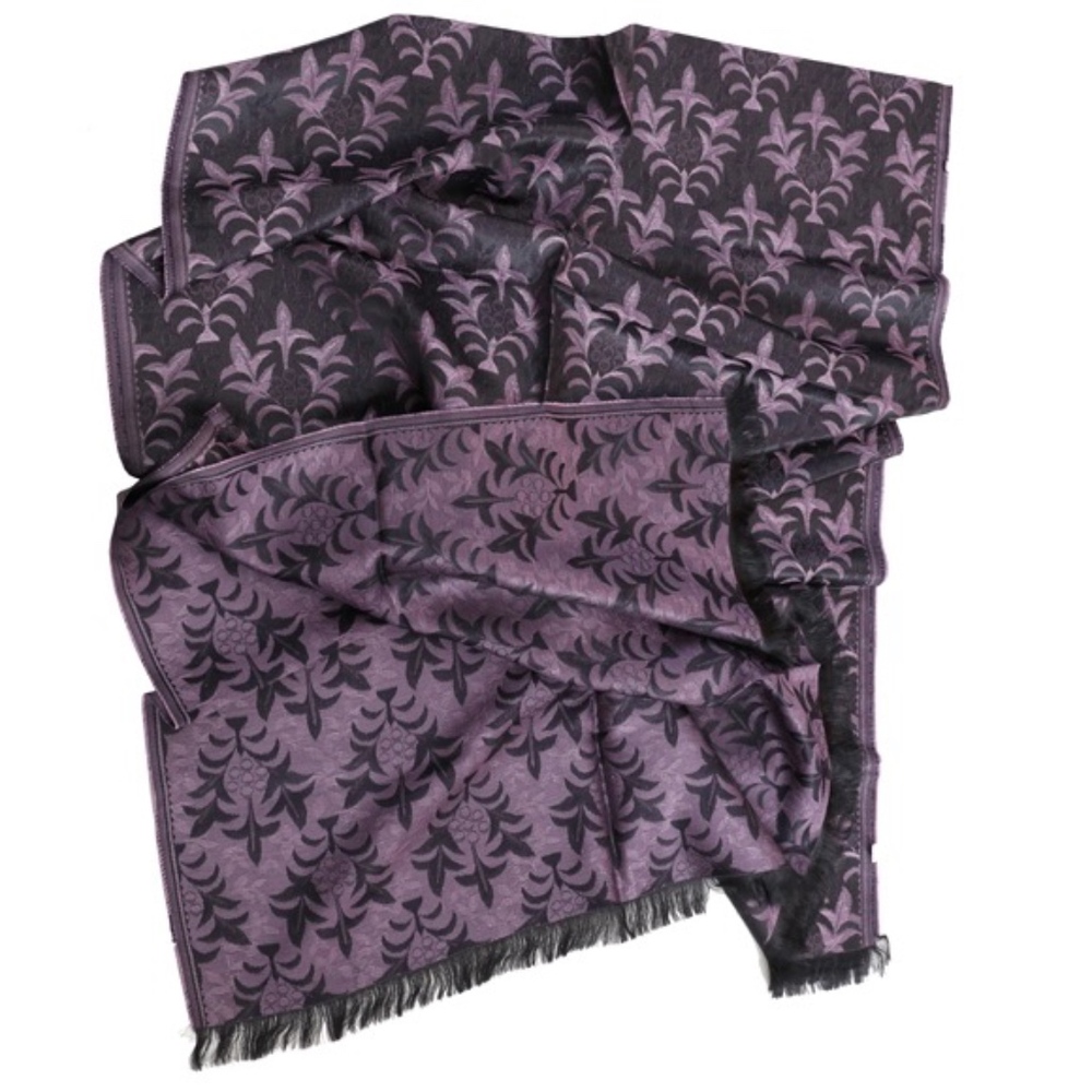 Renaissance Foliage Woven Silk Scarf - New